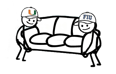 MOVE MATES illustrated movers carrying a couch.
